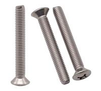 Lot de 10 vis à métaux Phillips à tête ovale en acier inoxydable 304 18-8 pour projets lourds 5/16-45,7 x 5,1 cm