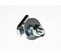 Lot de 10 vis à tête à tête marteau M8 x 80 mm - Pour profil C de 27 x 18