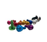 Lot de 10 vis à tête cylindrique en aluminium colorées M2.5 M3 M4 M5 M6(M4x10,Purple)