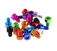 Lot de 10 vis à tête cylindrique en aluminium DIN912 M2 M2.5 M3 M4 M5 M6, anodisées, colorées, à six pans creux(Light blue,M5x10)