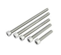 Lot de 10 vis à tête cylindrique M3 x 95 mm avec six pans creux Filetage plus long Filetage allongé Filetage extra long Fil extra long en acier inoxydable