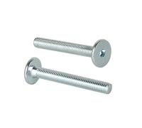 Lot de 10 vis à tête cylindrique M6 x 50 mm à tête plate à six pans creux Connecteur de meubles