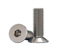 Lot de 10 vis à tête fraisée plate à six pans creux DIN7991 TA2 M2-M6(20mm,M4 (10Pcs))