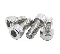 Lot de 10 vis à tête hexagonale M8 x 70 mm, en acier inoxydable, filetage complet, métrique, tête bombée