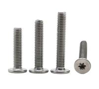 Lot de 10 vis à tête plate Torx ultra-minces à six lobes en acier inoxydable 304, M1.6 M2 M2.5 M3 M4 M5 M6 M8(20mm,M4 10pcs)