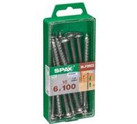 Lot de 10 vis acier tête fraisée bombée torx SPAX, Diam.6 mm x L.100 mm G
