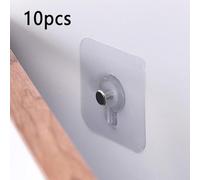 Lot de 10 vis autocollantes sans perforation - 10 vis à bois pour la maison - Matériaux durables - Ne convient pas aux murs à goujons (longueur de la vis : 10 mm)