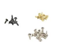 Lot de 10 vis autotaraudeuses à tête plate cruciforme for meubles en bois, 2 x 5 mm/6 mm/8 mm/10 mm(Silver,2X8mm)