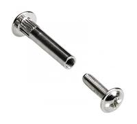 Lot de 10 vis d'assemblage acier nickelé HETTICH, l. 28mm à 38 mm Nickelé G