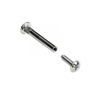 Lot de 10 vis d'assemblage acier nickelé, l.40 mm