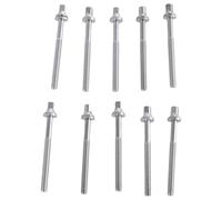 Lot de 10 vis de batterie en métal pour réparation de tambour à percussion - Texture métallique pour améliorer votre configuration de percussion, vis d'instruments de musique