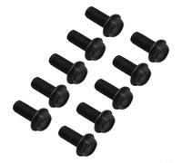 Lot de 10 vis de fixation pour lame de scie, M6, M7, M8, filetage à gauche, boulons hexagonaux à bride hexagonale, fixations en acier au carbone haute résistance pour réparation et entretien de