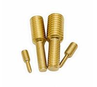 Lot de 10 vis de réduction en laiton for adaptateur d'appareil photo, boulon en cuivre à double extrémité, vis de conversion sans tête M4 M5 M6 M8 M10 M12(M6*M8)