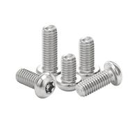Lot de 10 vis de sécurité inviolables à tête bouton Torx en acier inoxydable A2-70, M2,5, M3, M4, M5, M6, M8, M10(35mm x10pcs,M6)