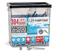 Lot de 10 vis de terrasse en acier inoxydable T25 Torx en forme d'étoile pour terrasses, quais, clôtures ou projets de construction extérieure et d'amélioration de l'habitat