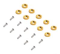Lot de 10 vis d'écartement M6 avec rondelles pour plaque d'immatriculation Fender - Gris argenté (doré)