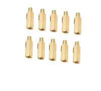 Lot de 10 vis d'espacement en laiton mâle vers femelle M4 x 15 mm + 6 mm pour pilier PCB pour drone quadricoptère, ordinateur et circuit imprimé Doré