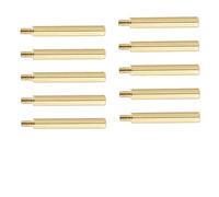 Lot de 10 vis d'espacement filetées mâle vers femelle en laiton M3 x 50 mm + 6 mm pour pilier PCB pour drone quadricoptère, ordinateur et circuit imprimé Doré