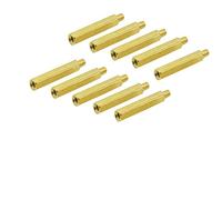 Lot de 10 vis d'espacement filetées mâle vers femelle en laiton M4 x 30 mm + 6 mm pour pilier PCB pour drone quadricoptère, ordinateur et circuit imprimé Doré