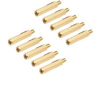 Lot de 10 vis d'espacement filetées mâles vers femelles en laiton M3 x 30 mm + pilier PCB de 6 mm pour drone quadricoptère, ordinateur et circuit imprimé, doré