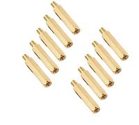Lot de 10 vis d'espacement filetées mâles vers femelles en laiton M4 x 40 mm + pilier PCB de 6 mm pour drone quadricoptère, ordinateur et circuit imprimé, doré