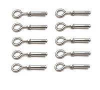 Lot de 10 vis d'expansion Nuzamas M10 - Crochets fermés - Goujon d'ancrage, Vis Béton - En acier inoxydable 304
