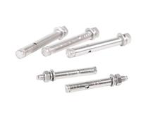 Lot de 10 vis d'extension en acier inoxydable 304 M6 M8 M10 M12 M14 M16 Ancrage à béton haute résistance pour machines, meubles et construction M8 80 mm