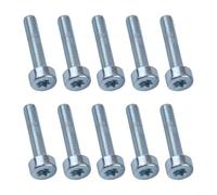 Lot de 10 vis en acier de rechange T27 pour boulons Torx M5 x 25 mm compatibles avec Oleo-Mac et remplace 9022 341 1050 pour une longue durée de vie dans les équipements de jardin