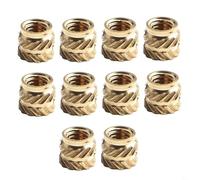 Lot de 10 vis filetées métalliques en laiton pour impression 3D avec matériaux plastiques et composants électroniques M2 à M6 (M2 x 3 x 3,5 (M3 x 4 x 4,5 (IdxLxOd))