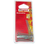 Lot de 10 vis longues Mosaïc LEGRAND. - Longueur : 40 mm.Pour encastrement profond