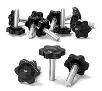 Lot de 10 vis M5, vis moletées M5 x 15 mm, boutons de serrage filetés moletés pour remplacement de moniteur, tondeuse à gazon, parapluie, outils de travail du bois et gabarits, Torx