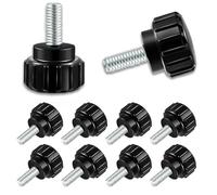 Lot de 10 vis M5, vis moletées M5 x 20 mm, boutons de serrage ronds filetés moletés pour remplacement de moniteur, tondeuse à gazon, base de parapluie, outils et gabarits, rondes