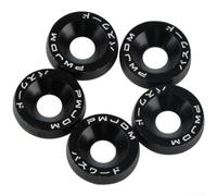 Lot de 10 vis M6 pour support de plaque d'immatriculation avec rondelles d'étanchéité pour réparation de pare-chocs et garde-boue, plusieurs options de couleur : argent, noir, rouge, bleu, vert, or