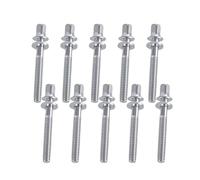 Lot de 10 vis métalliques de rechange pour batterie - Texture métallique - Convient à tous les besoins de percussion - Tiges de tension de tambour