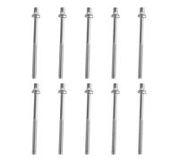 Lot de 10 vis métalliques de rechange pour batterie - Texture métallique - Convient à tous les besoins de percussion - Tiges de tension de tambour