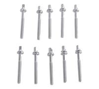 Lot de 10 vis métalliques de rechange pour batterie - Texture métallique - Convient à tous les besoins de percussion - Tiges de tension de tambour