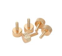 Lot de 10 vis moletées colorées en alliage d'aluminium - M3 x 6 mm/M4 x 6 mm for panneaux latéraux de châssis d'ordinateur, fixations à serrage manuel(Gold,6MM_M3)