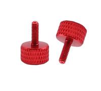 Lot de 10 vis moletées colorées en alliage d'aluminium - M3 x 6 mm/M4 x 6 mm for panneaux latéraux de châssis d'ordinateur, fixations à serrage manuel(Red,6MM_M3)