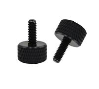 Lot de 10 vis moletées colorées en alliage d'aluminium - M3 x 6 mm/M4 x 6 mm for panneaux latéraux de châssis d'ordinateur, fixations à serrage manuel(Black,6MM_M4)