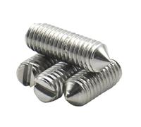 Lot de 10 vis sans tête à tête fendue en acier inoxydable 304, filetage machine, M1.6 M2 M2.5 M3 M4 M5 M6 A2-70(3mm,M2 (10pcs))