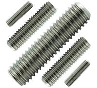 Lot de 10 vis sans tête M10 x 10 mm - En acier inoxydable VA A2 V2A - Vis sans tête avec six pans creux et tranchant annulaire - DIN 916 - ISO 4029 AGBERG