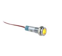Lot de 10 voyants lumineux d'avertissement en métal de 6 mm for véhicule, rouge, vert, jaune, bleu et blanc, 6 V, 12 V, 24 V, 36 V, 48 V, 110 V, 220 V(12V yellow)
