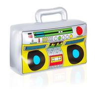 Lot de 10 x Bulles gonflables rétro Hip hop Walkman 80 90 Accessoires de fête Costume Salle de Bain Carnaval Bouton assi (10 pièces)