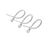 Lot de 100/200 attaches de câble réutilisables en nylon avec tête de fixation pour trou de vis