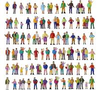 Lot de 100/200 figurines de personnages à l'échelle 1/87 pour mini trains d'architecture pour scènes miniatures