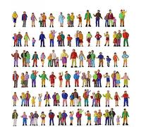 Lot de 100 / 200 mini figurines peintes à l'échelle 1:87, personnes, miniatures, figurines de train miniatures, passagers pour scènes miniatures