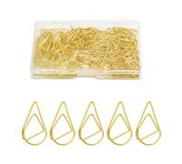 Lot de 100/200 trombones en métal coloré en forme de cœur pour documents, journaux, scrapbooking, trombones en forme de cœur