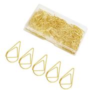 Lot de 100/200 trombones en métal coloré en forme de cœur pour documents, marque-pages, pinces métalliques décoratives