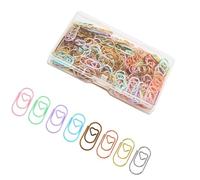 Lot de 100/200 trombones en métal en forme de cœur avec étui pour documents, cartes de notes, gestion d'images, trombones en forme de cœur