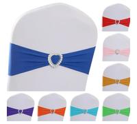 Lot de 100/50/10 pièces de nœuds de chaise en spandex avec boucle cœur pour décoration de mariage, banquet, réunion ou fête d'anniversaire Apple Green